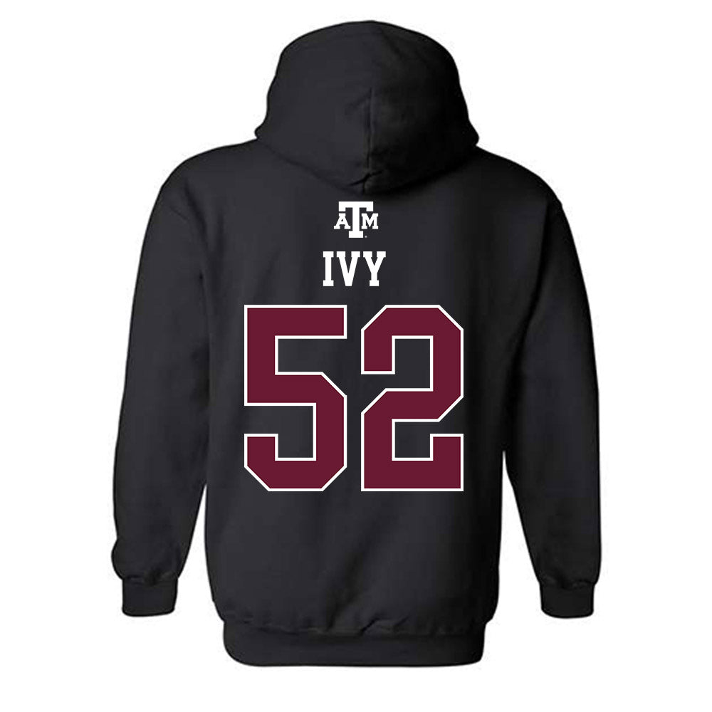 Texas A&M - NCAA Football : Blake Ivy - Black Out 2026 Hooded Sweatshirt-1