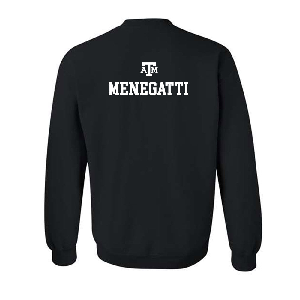 Texas A&M - NCAA Women's Track & Field : Bradie Menegatti - Black Out 2026 Crewneck Sweatshirt-1