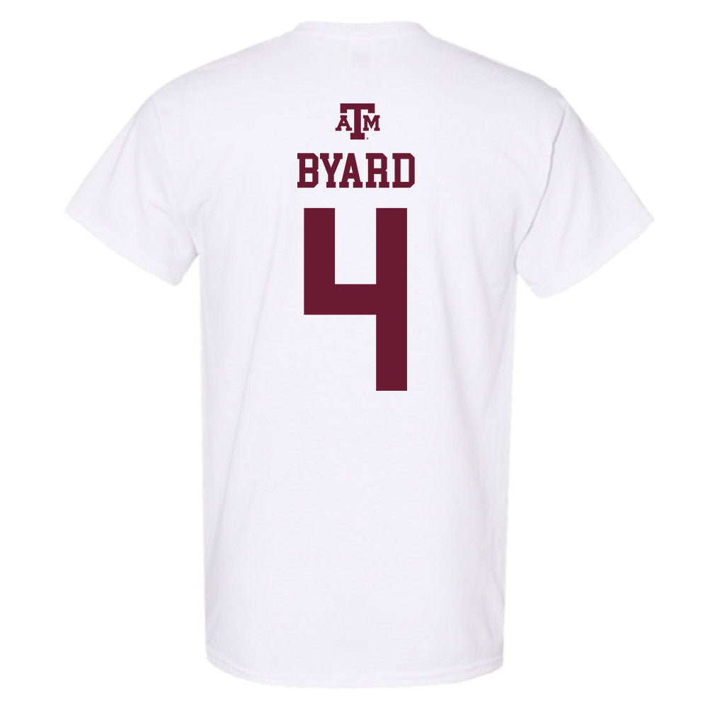 Texas A&M - NCAA Football : Tawfiq Byard - White Out 2026 T-Shirt-1