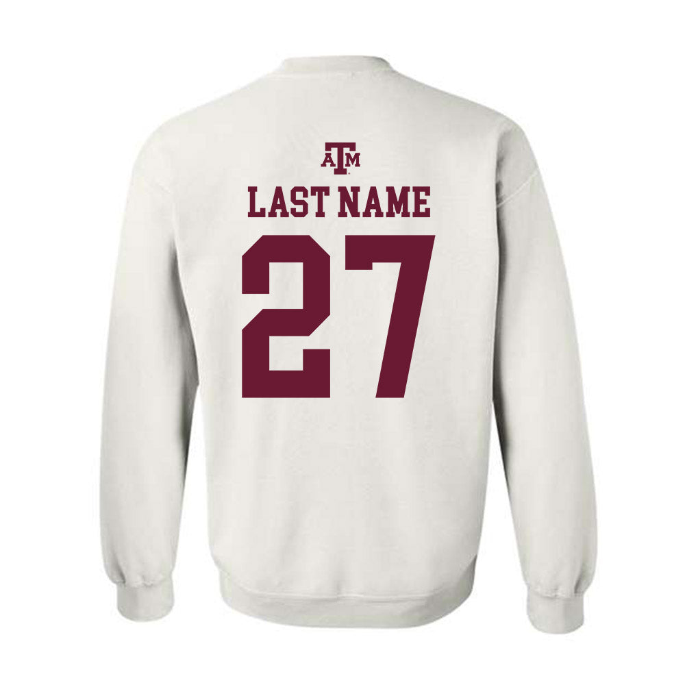 Texas A&M - NCAA Football : Daymion Sanford - White Out 2026 Crewneck Sweatshirt-1