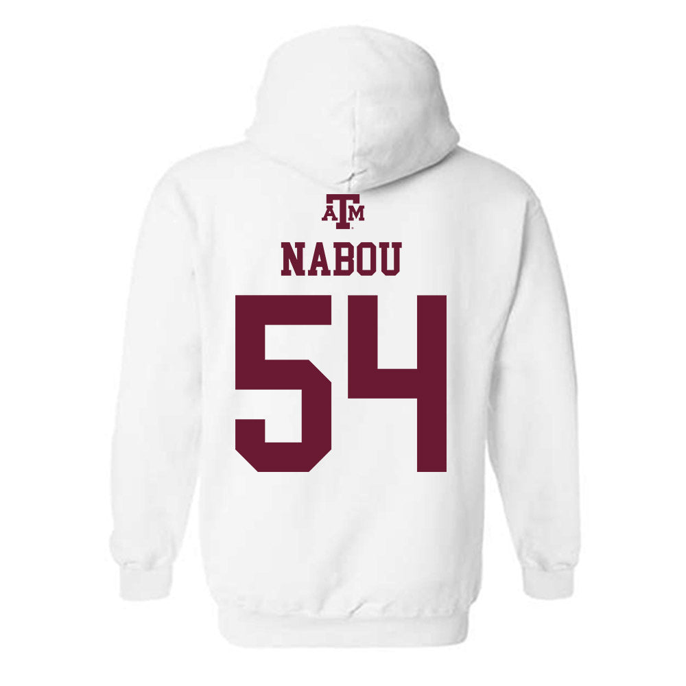 Texas A&M - NCAA Football : Mark Nabou - White Out 2026 Hooded Sweatshirt-1