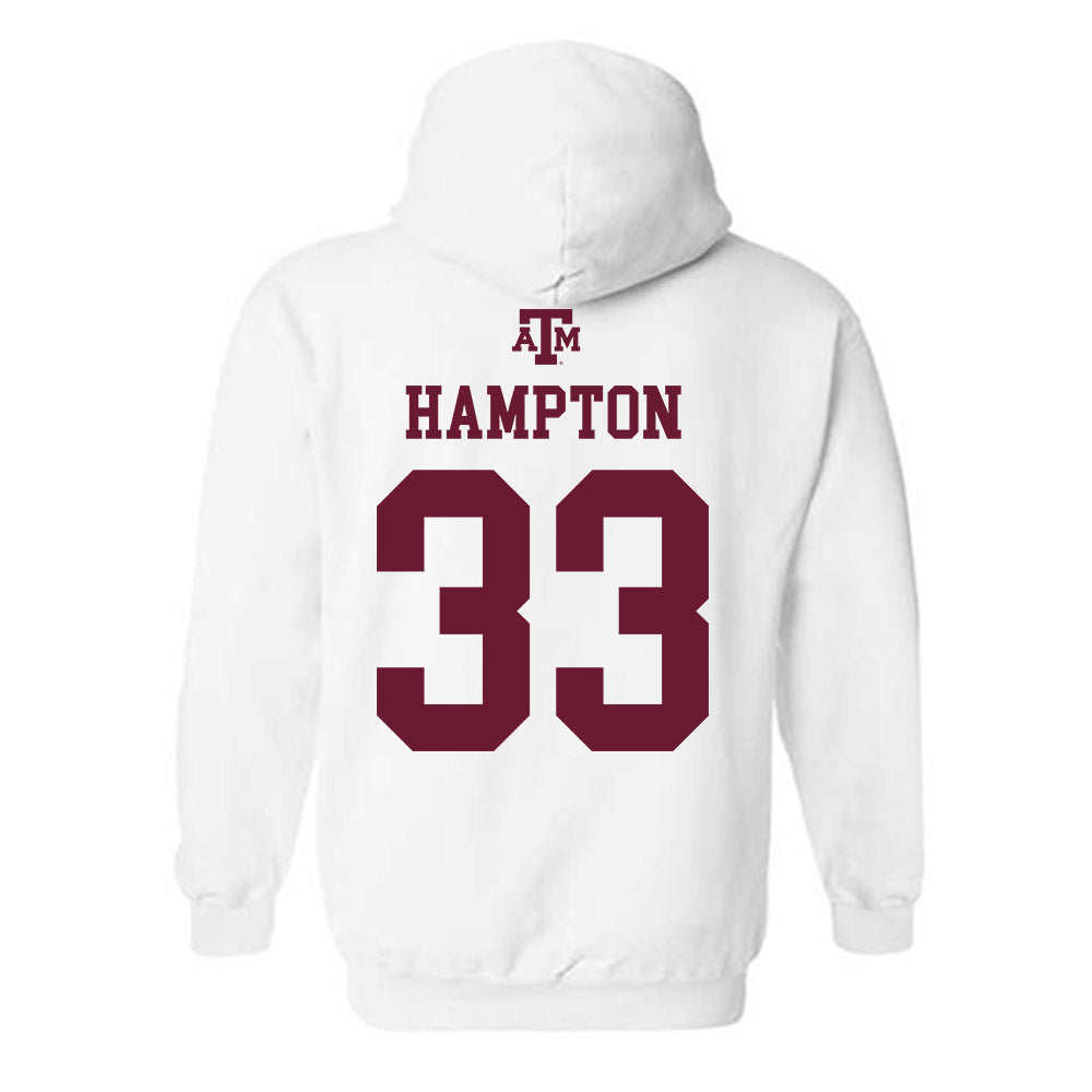 Texas A&M - NCAA Softball : Taylor Hampton - White Out 2026 Hooded Sweatshirt-1