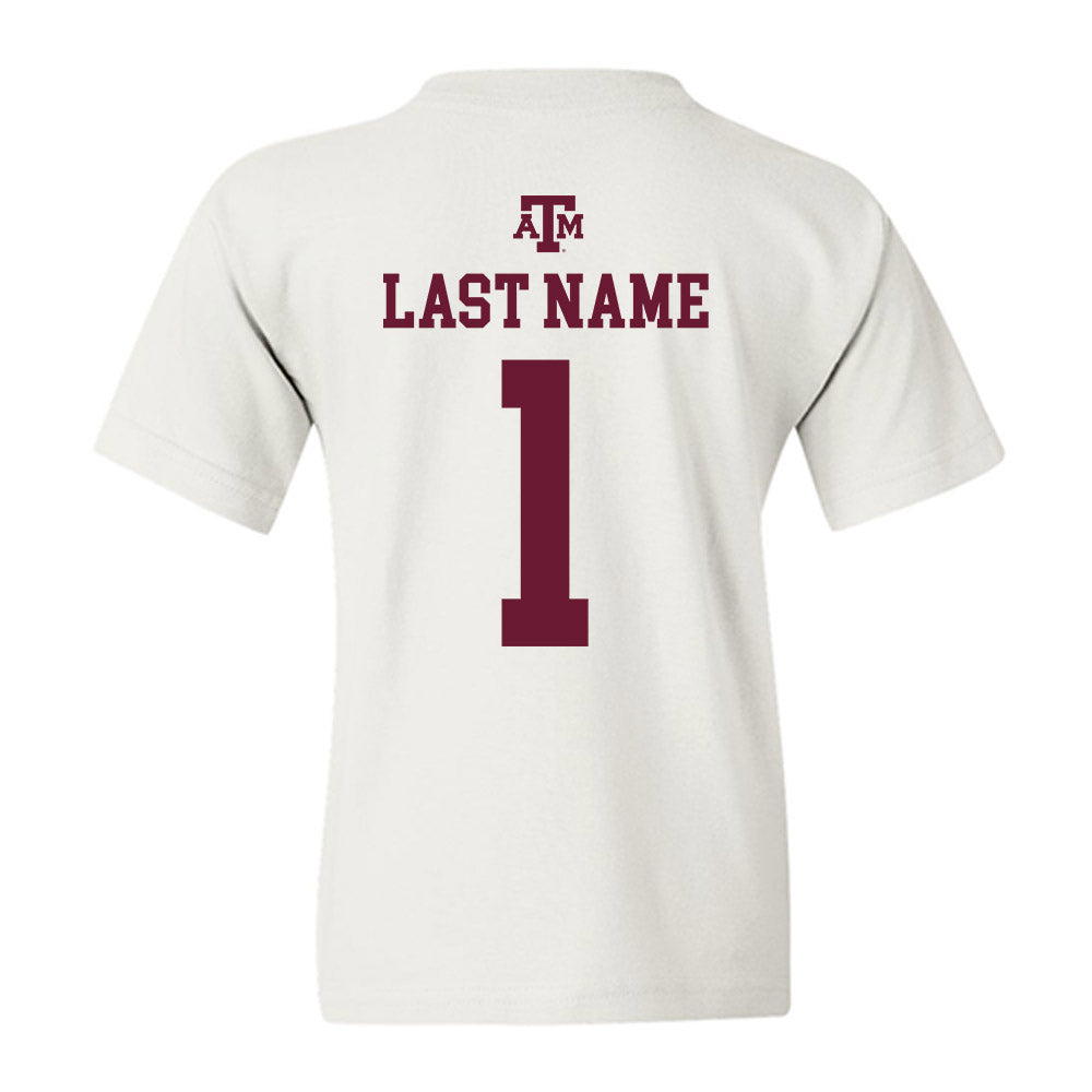 Texas A&M - NCAA Football : Bryce Anderson - White Out 2026 Youth T-Shirt-1