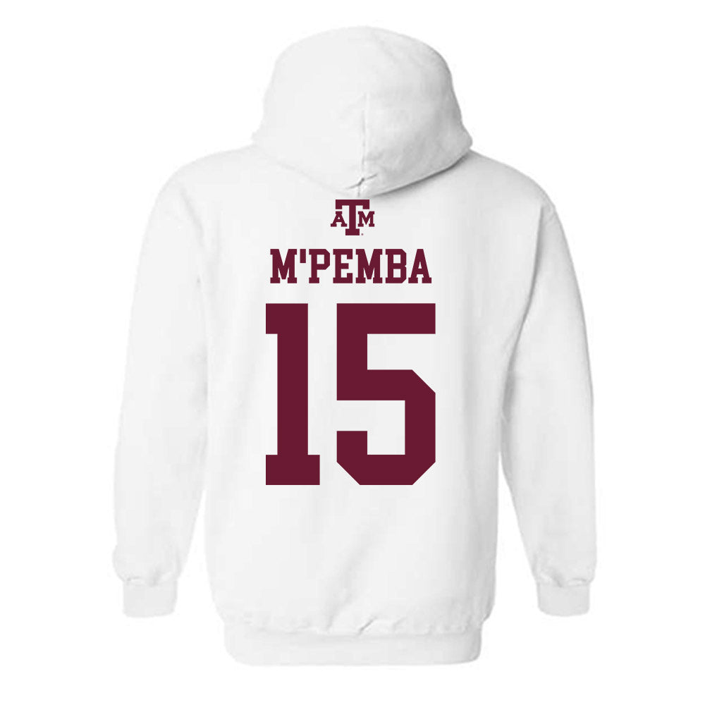 Texas A&M - NCAA Football : Sam M'Pemba - White Out 2026 Hooded Sweatshirt-1
