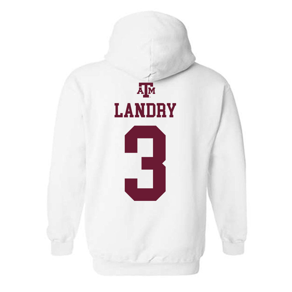 Texas A&M - NCAA Women's Soccer : Morgan Landry - White Out 2026 Hooded Sweatshirt-1
