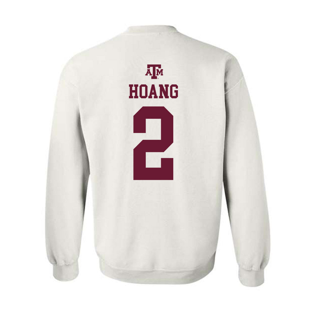 Texas A&M - NCAA Women's Soccer : Emma Hoang - White Out 2026 Crewneck Sweatshirt-1