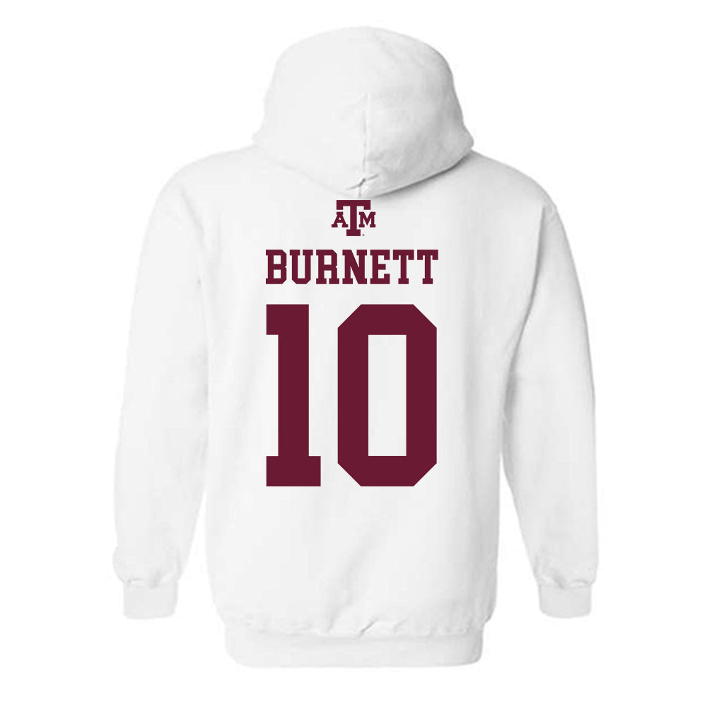 Texas A&M - NCAA Softball : Darby Burnett - White Out 2026 Hooded Sweatshirt-1