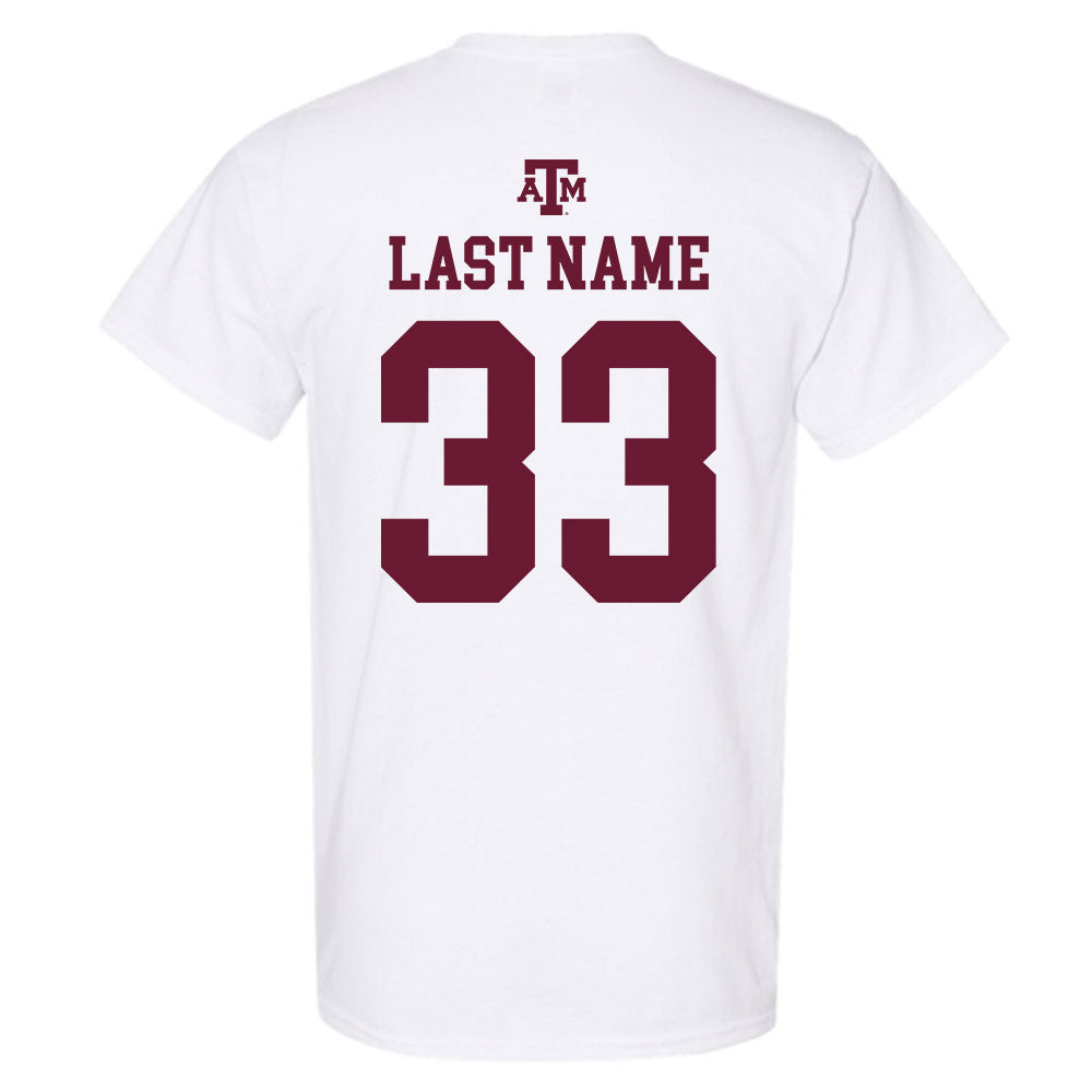 Texas A&M - NCAA Baseball : David Ramirez - White Out 2026 T-Shirt-1
