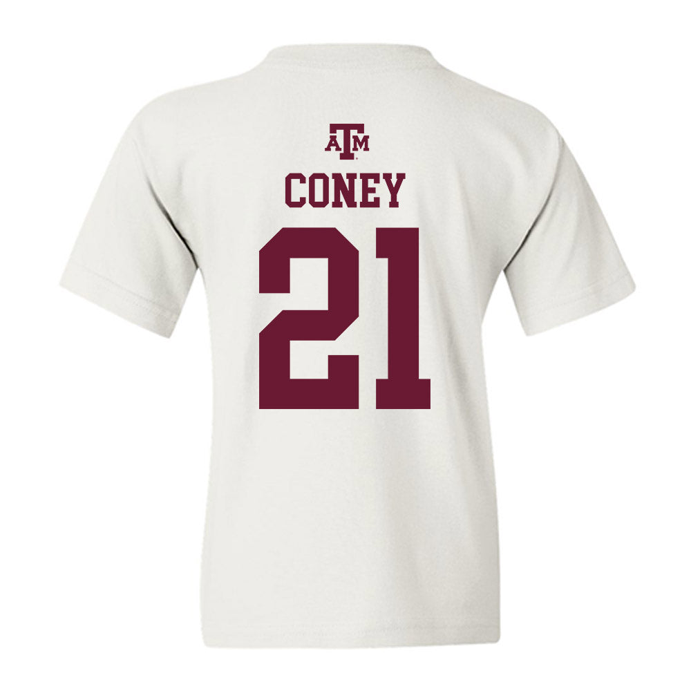 Texas A&M - NCAA Football : Ray Coney - White Out 2026 Youth T-Shirt-1