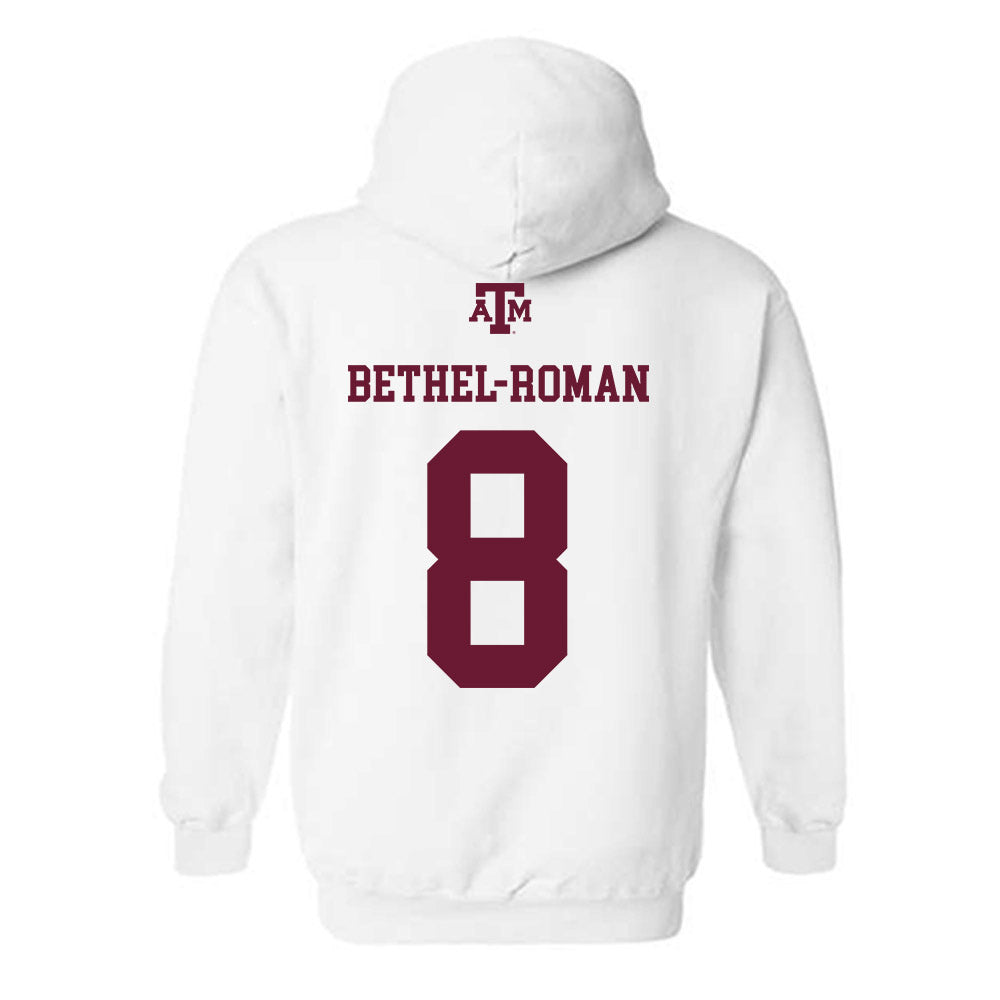 Texas A&M - NCAA Football : Ashton Bethel-Roman - White Out 2026 Hooded Sweatshirt-1