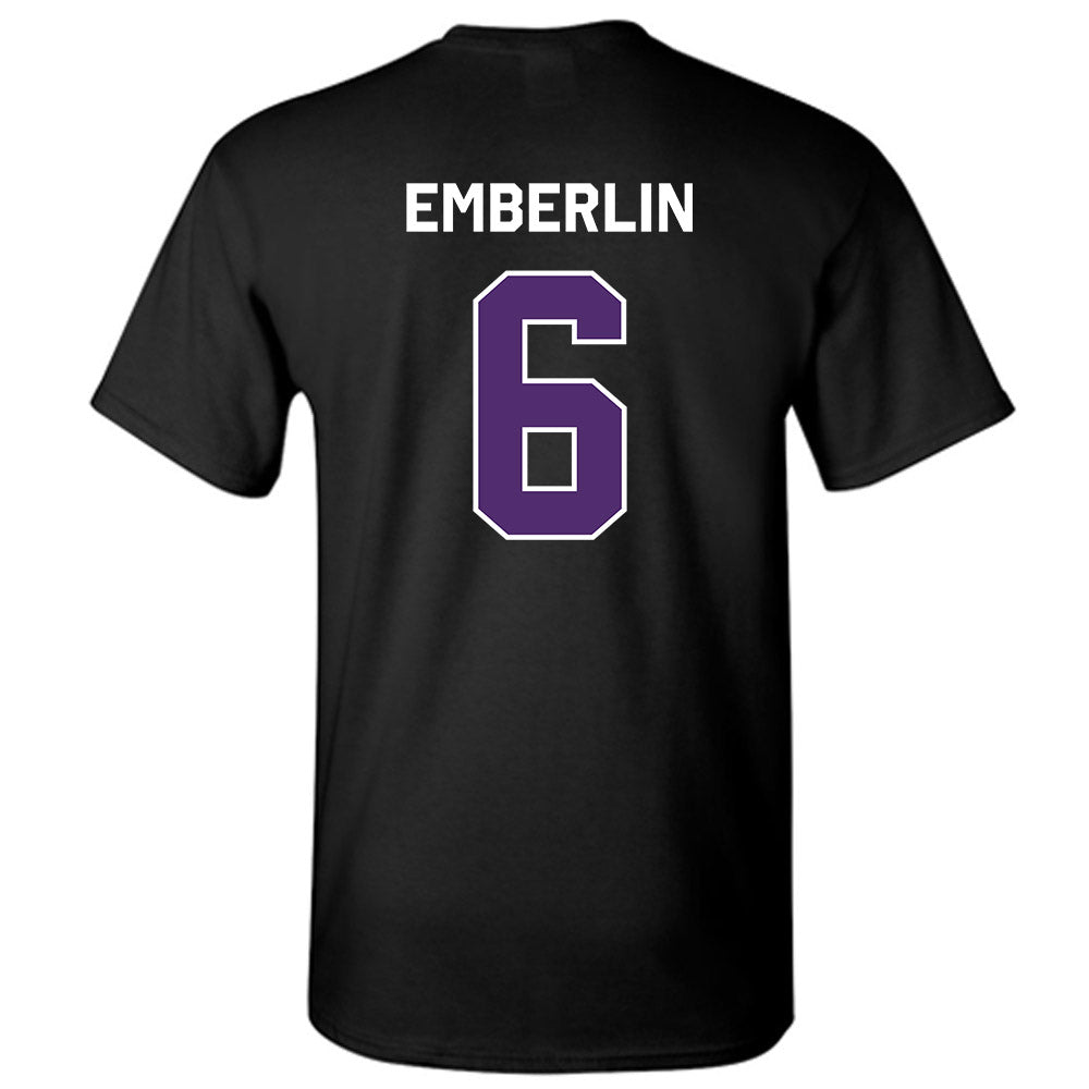Linfield - NCAA Football : Sean Emberlin - Black T-Shirt-1