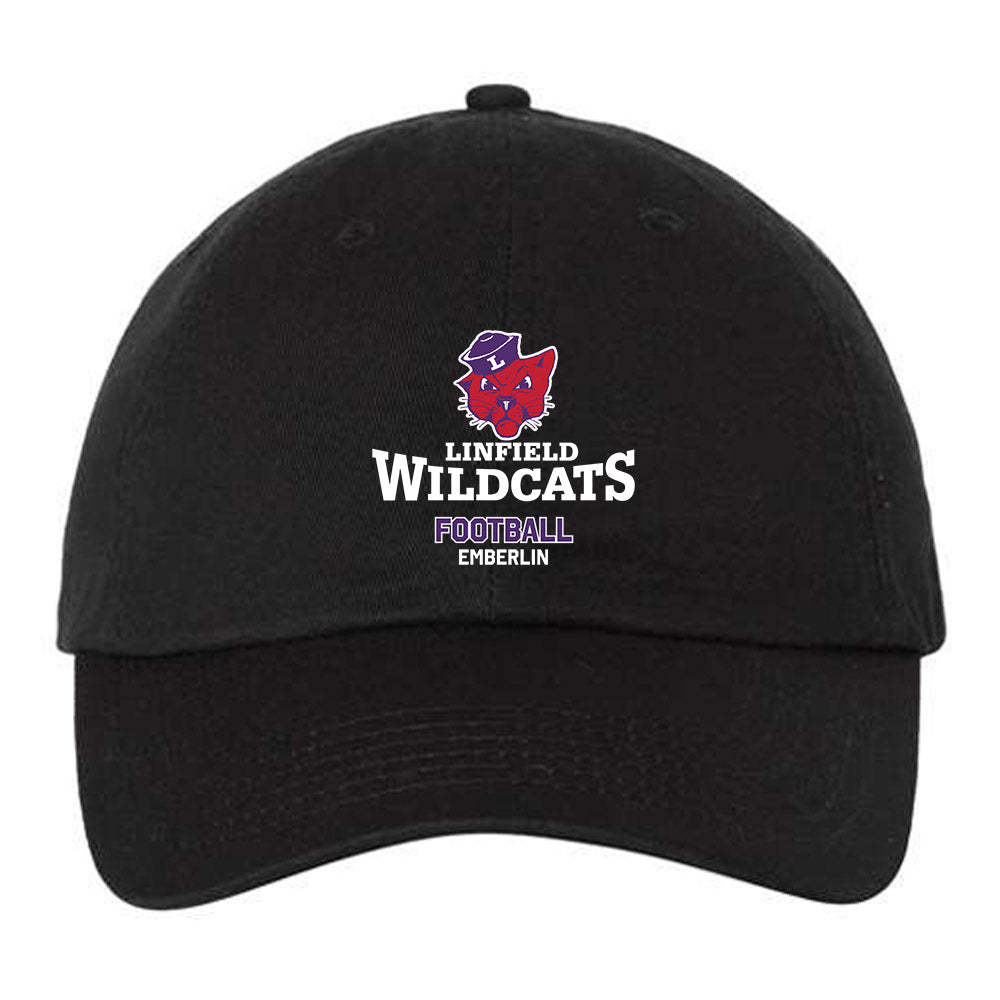 Linfield - NCAA Football : Sean Emberlin - Black Dad Hat-0