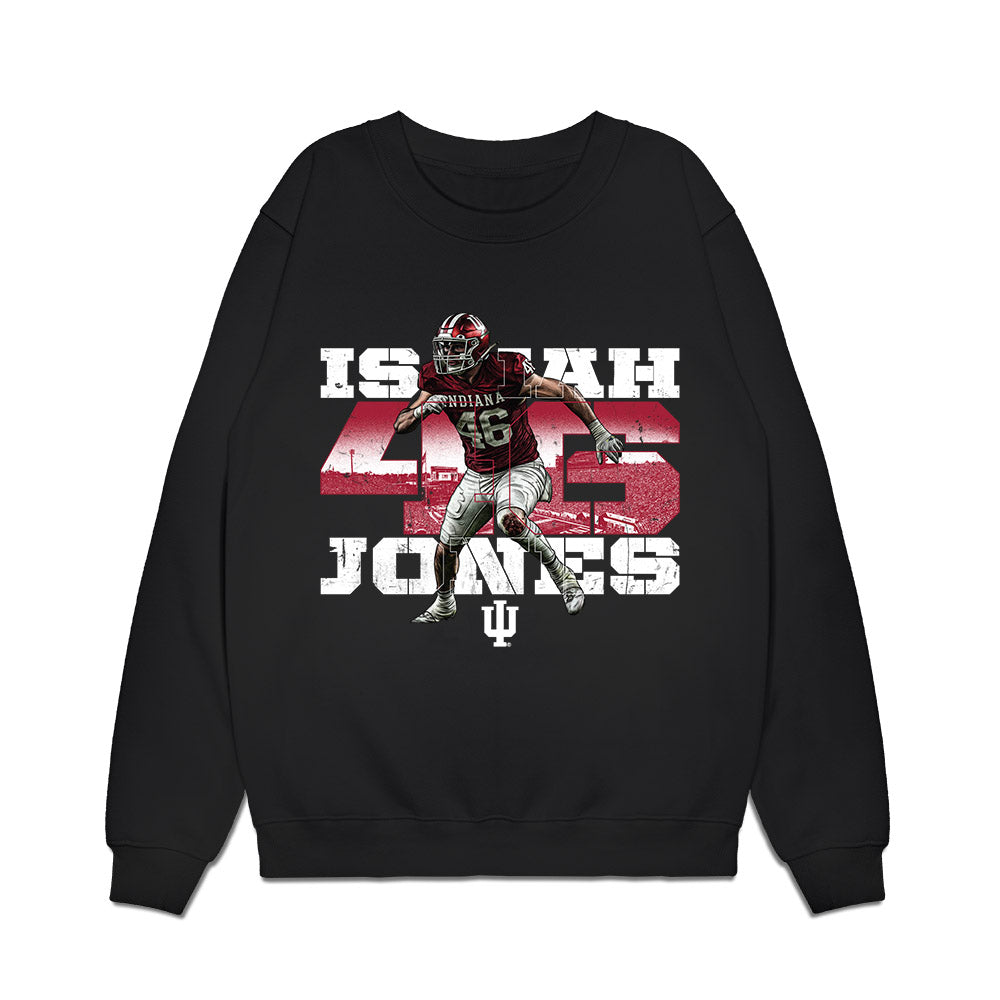 Indiana - NCAA Football : Isaiah Jones - Collage Premium Crewneck Sweatshirt-0