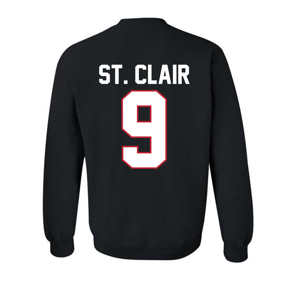 Ohio State - NCAA Football : Tavien St. Clair - Black Crewneck Sweatshirt-1