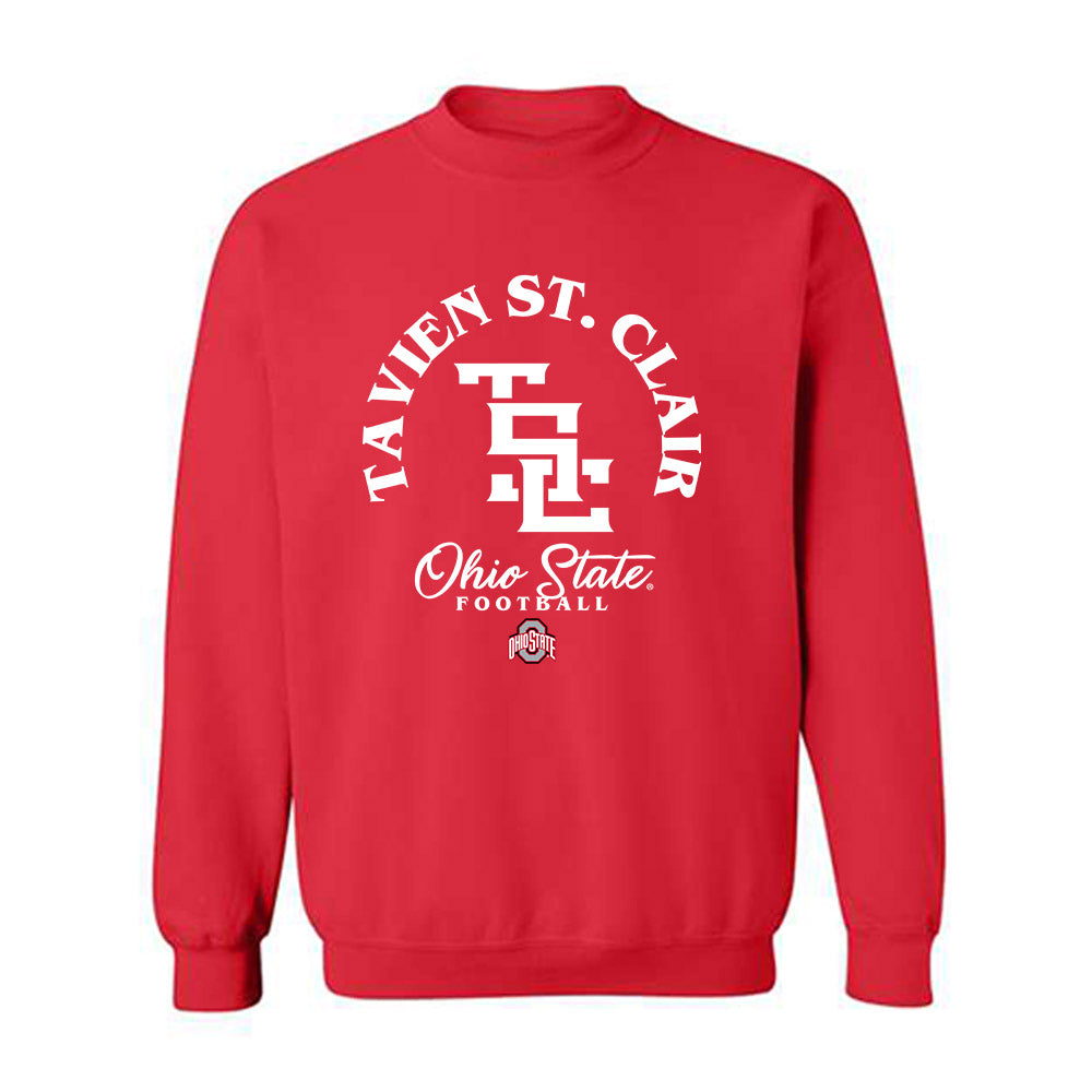 Ohio State - NCAA Football : Tavien St. Clair - Classic Shersey Crewneck Sweatshirt-0