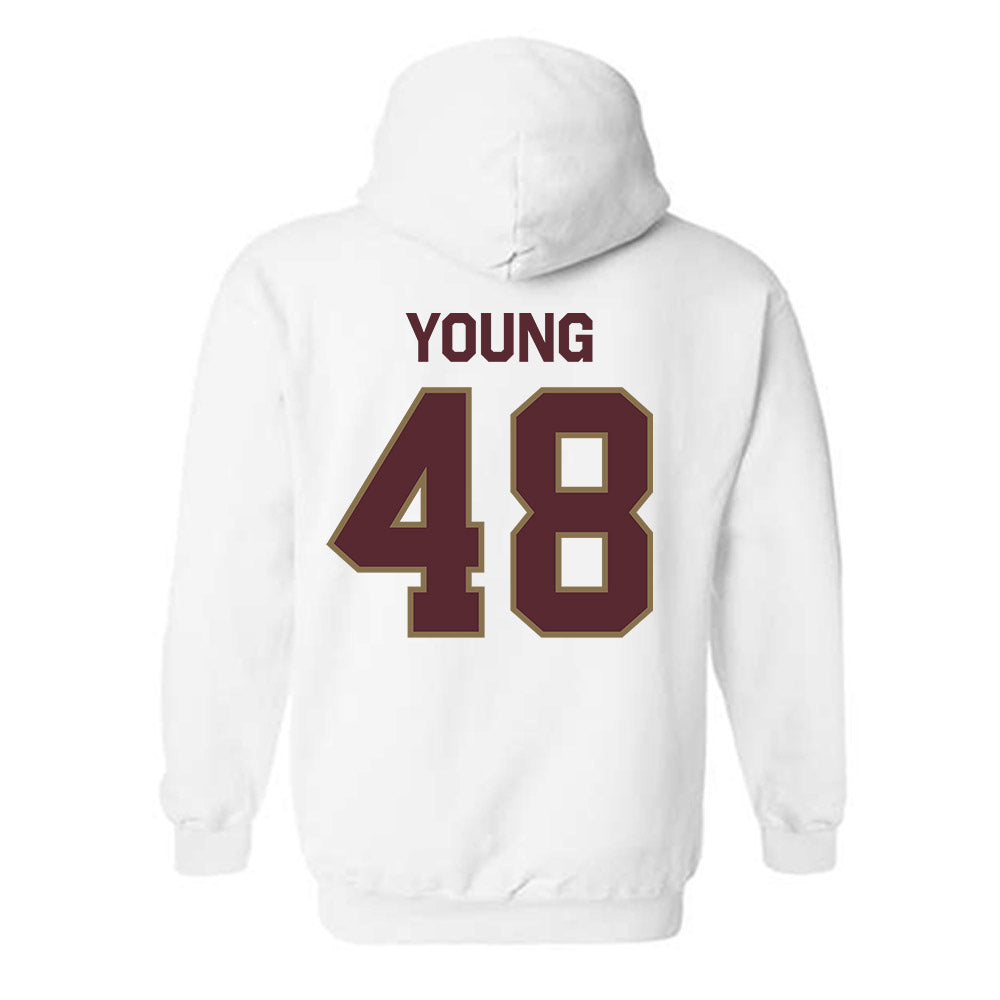 Texas State - NCAA Football : Braylon Young - Classic Shersey Hooded Sweatshirt-1