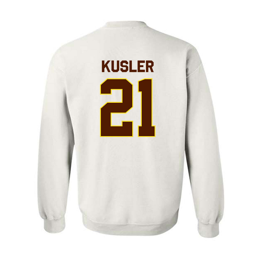 Western Michigan - NCAA Men's Ice Hockey : Ryan Kusler - Classic Shersey Crewneck Sweatshirt-1