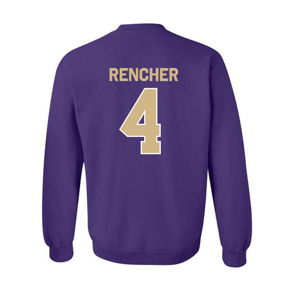 Washington - NCAA Men's Basketball : Jasir Rencher - Classic Shersey Crewneck Sweatshirt-1