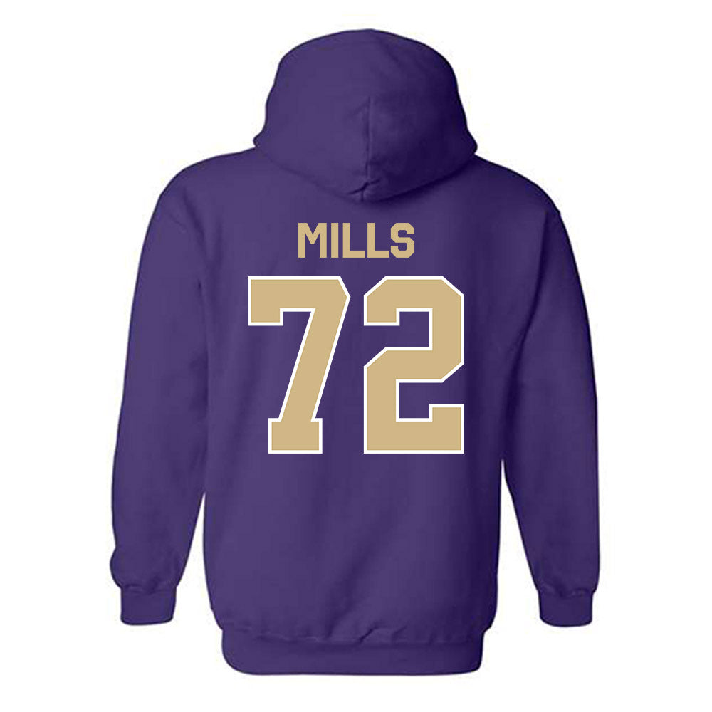 Washington - NCAA Football : John Mills - Classic Shersey Hooded Sweatshirt-1