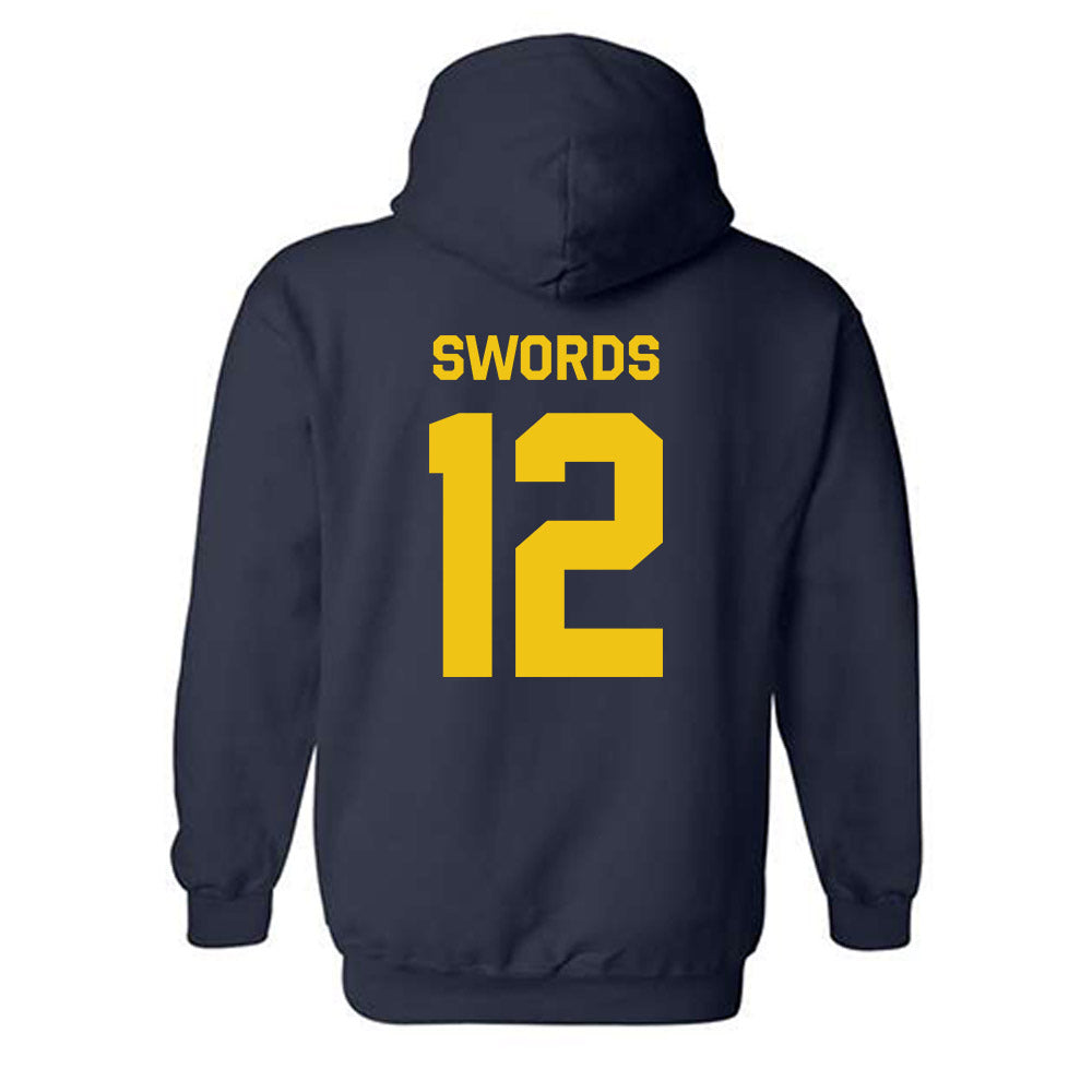 Michigan - NCAA Women's Basketball : Syla Swords - Classic Shersey Hooded Sweatshirt-1