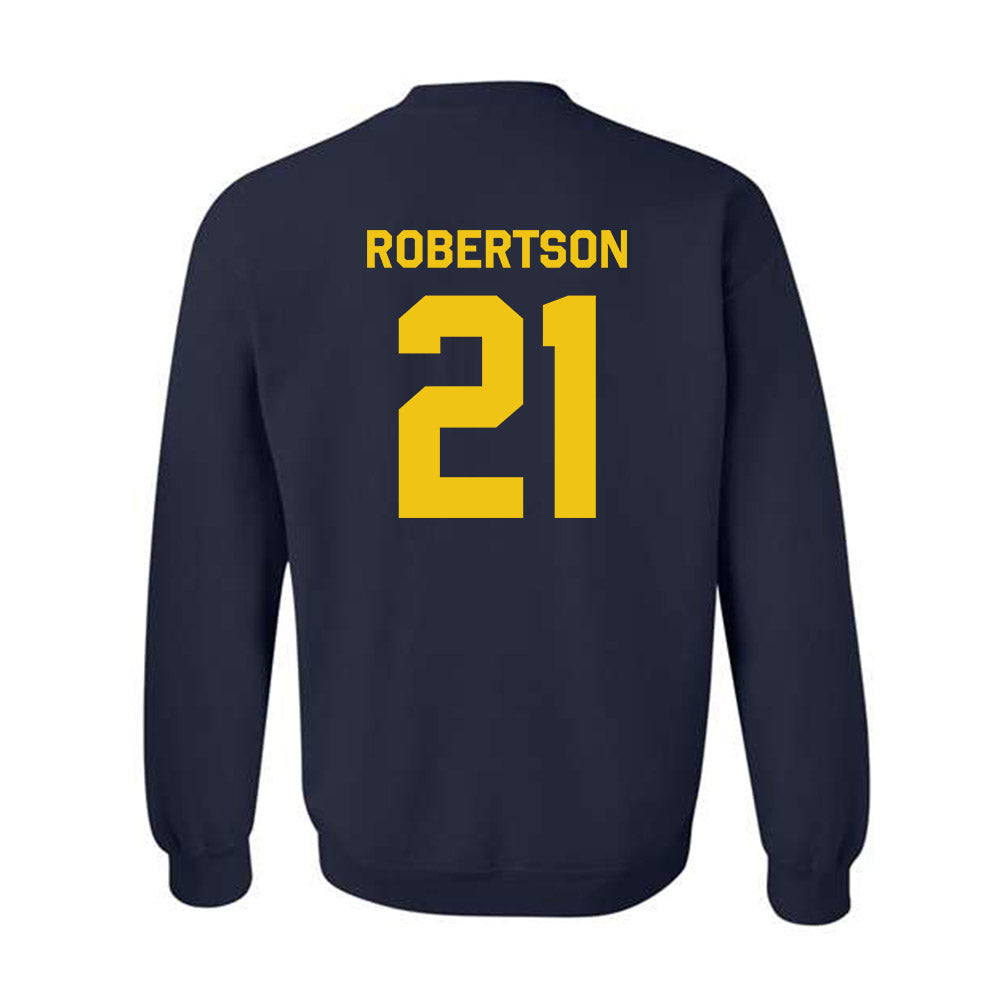 Michigan - NCAA Men's Ice Hockey : Ben Robertson - Classic Shersey Crewneck Sweatshirt-1
