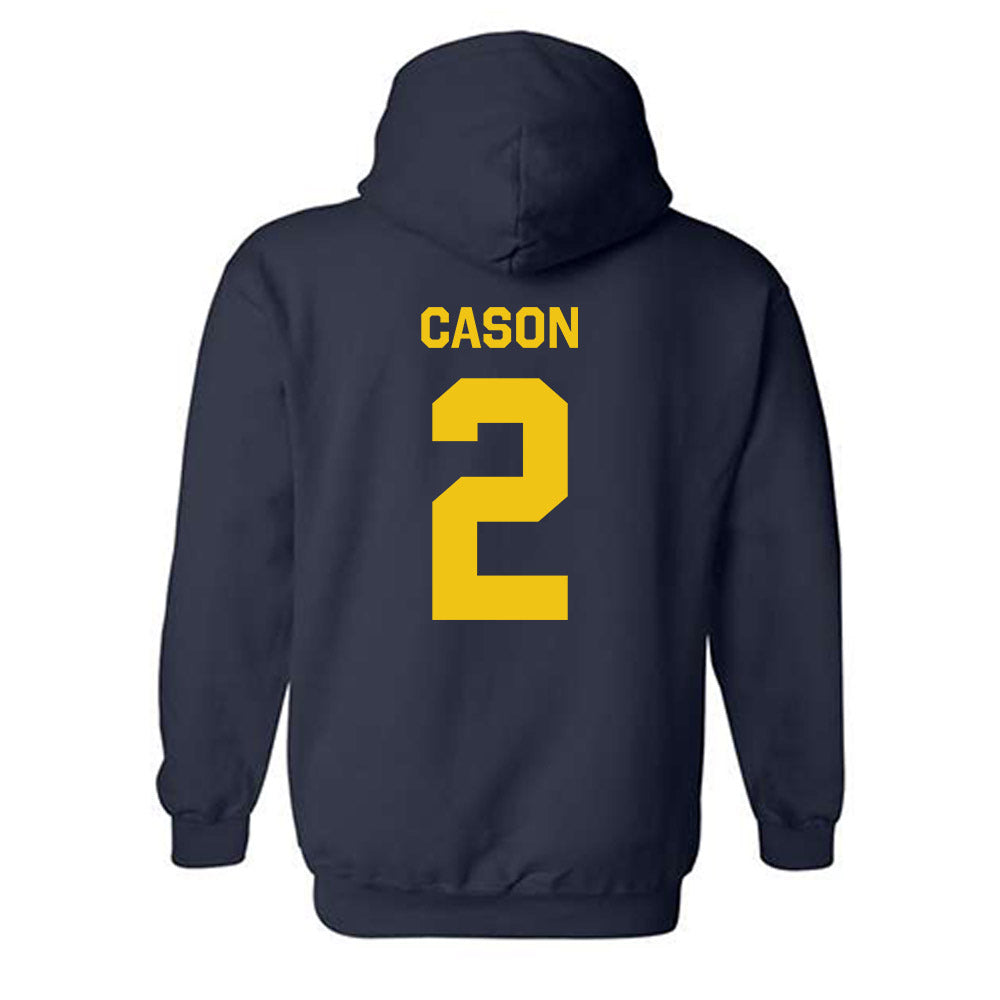 Michigan - NCAA Men's Basketball : Lorenzo Cason - Classic Shersey Hooded Sweatshirt-3
