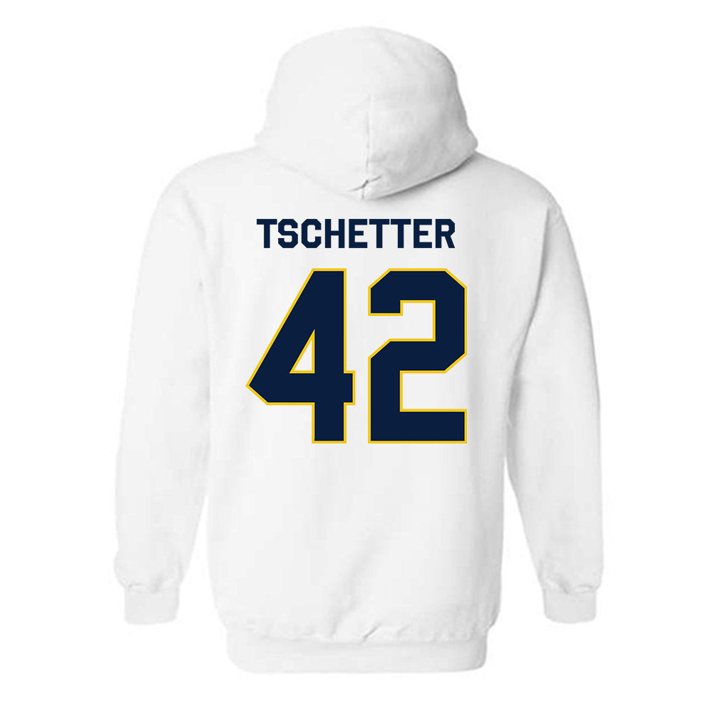 Michigan - NCAA Men's Basketball : Will Tschetter - Classic Shersey Hooded Sweatshirt-1