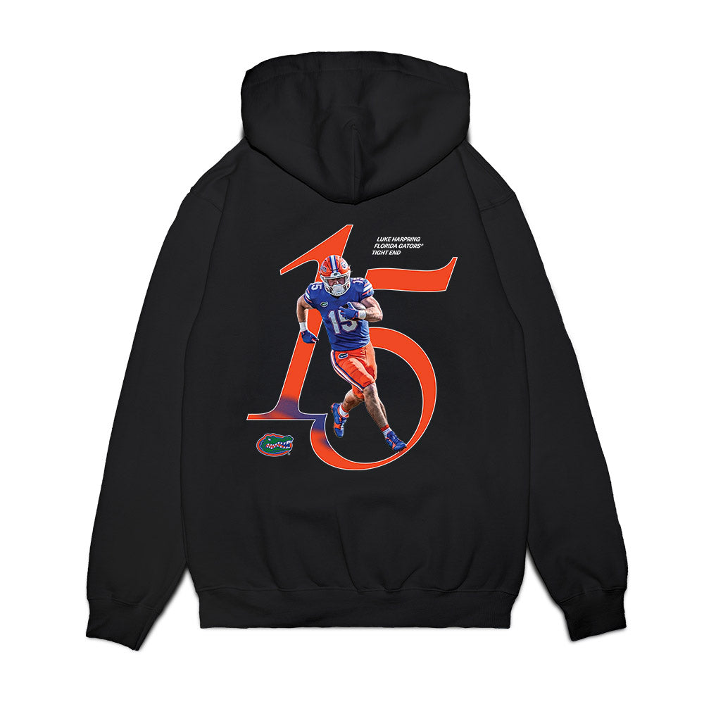 Florida - NCAA Football : Luke Harpring - Graphic Premium Hooded Sweatshirt-1