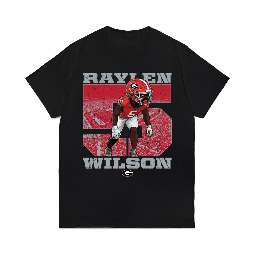 Georgia - NCAA Football : Raylen Wilson - Caricature Comfort Colors T-Shirt-0