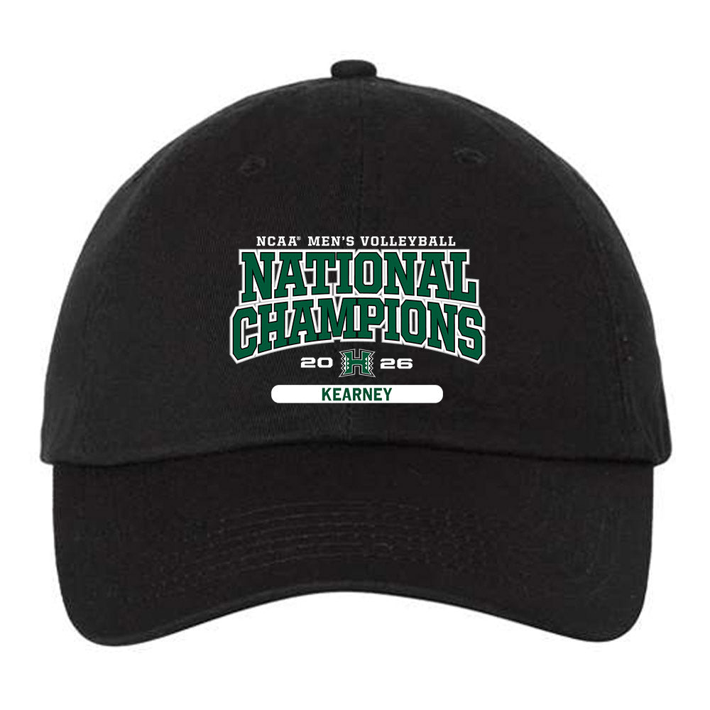 Hawaii - NCAA Men's Volleyball : Finn Kearney - 2026 National Champions Dad Hat-0