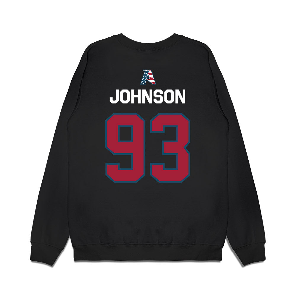 Arkansas - NCAA Football : Keiundre Johnson - Patriotic Collection Premium Crewneck Sweatshirt-1