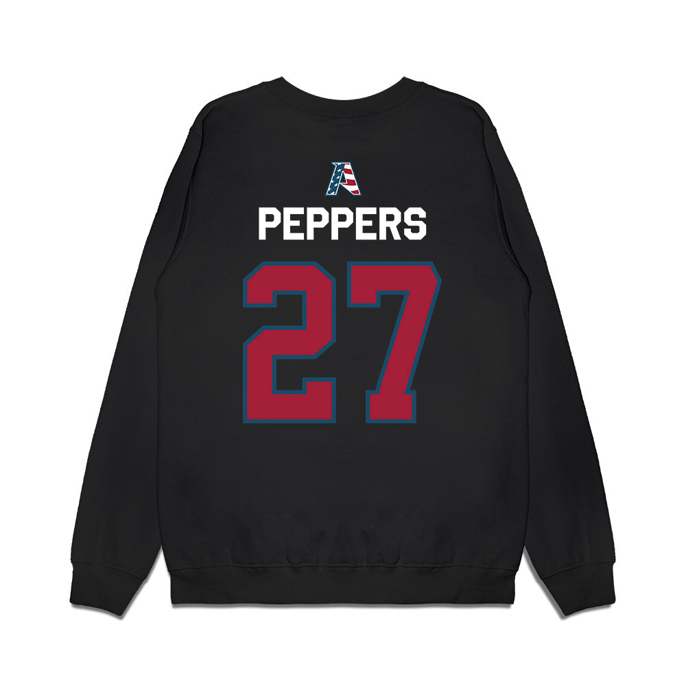 Arkansas - NCAA Women's Volleyball : Journey Peppers - Patriotic Collection Premium Crewneck Sweatshirt-1