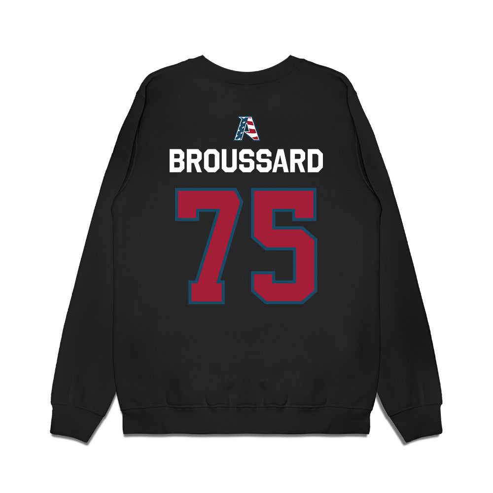 Arkansas - NCAA Football : Kavion Broussard - Patriotic Collection Premium Crewneck Sweatshirt-1