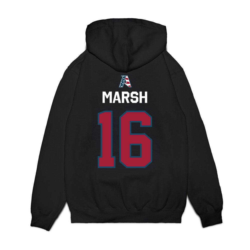 Arkansas - NCAA Football : Kourtlan Marsh - Patriotic Collection Premium Hooded Sweatshirt-1