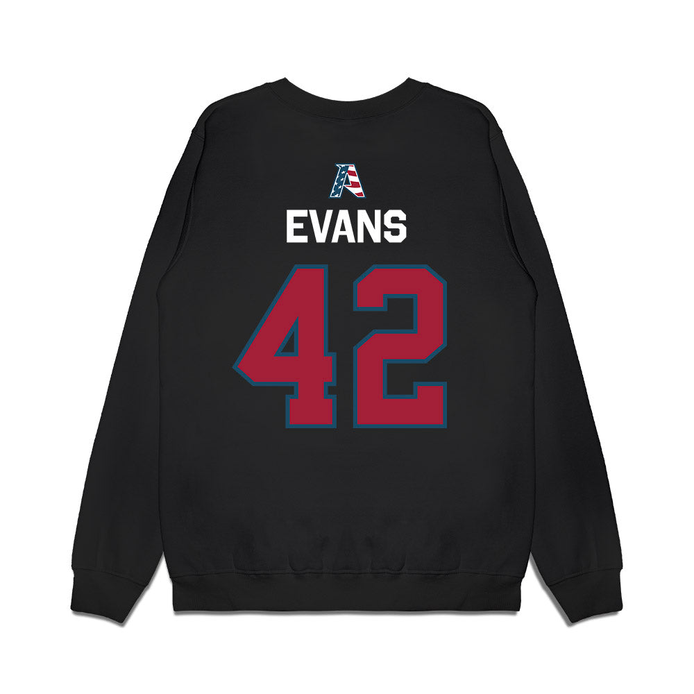 Arkansas - NCAA Football : Jeremy Evans - Patriotic Collection Premium Crewneck Sweatshirt-1