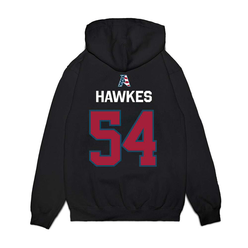 Arkansas - NCAA Football : Adam Hawkes - Patriotic Collection Premium Hooded Sweatshirt-1