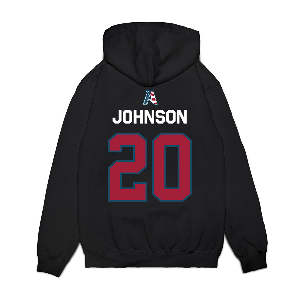 Arkansas - NCAA Football : Jahiem Johnson - Patriotic Collection Premium Hooded Sweatshirt-1