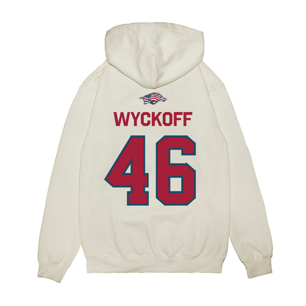 Arkansas - NCAA Softball : Kailey Wyckoff - Patriotic Collection Premium Hooded Sweatshirt-1