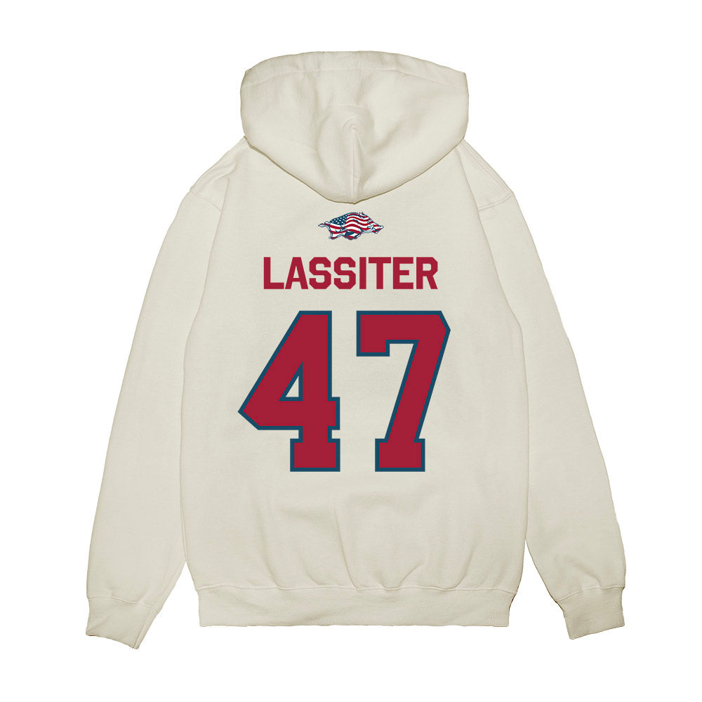 Arkansas - NCAA Football : Maddox Lassiter - Patriotic Collection Premium Hooded Sweatshirt-1