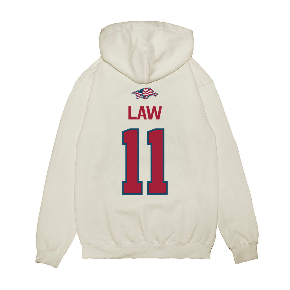 Arkansas - NCAA Women's Volleyball : Elsie Law - Patriotic Collection Premium Hooded Sweatshirt-1