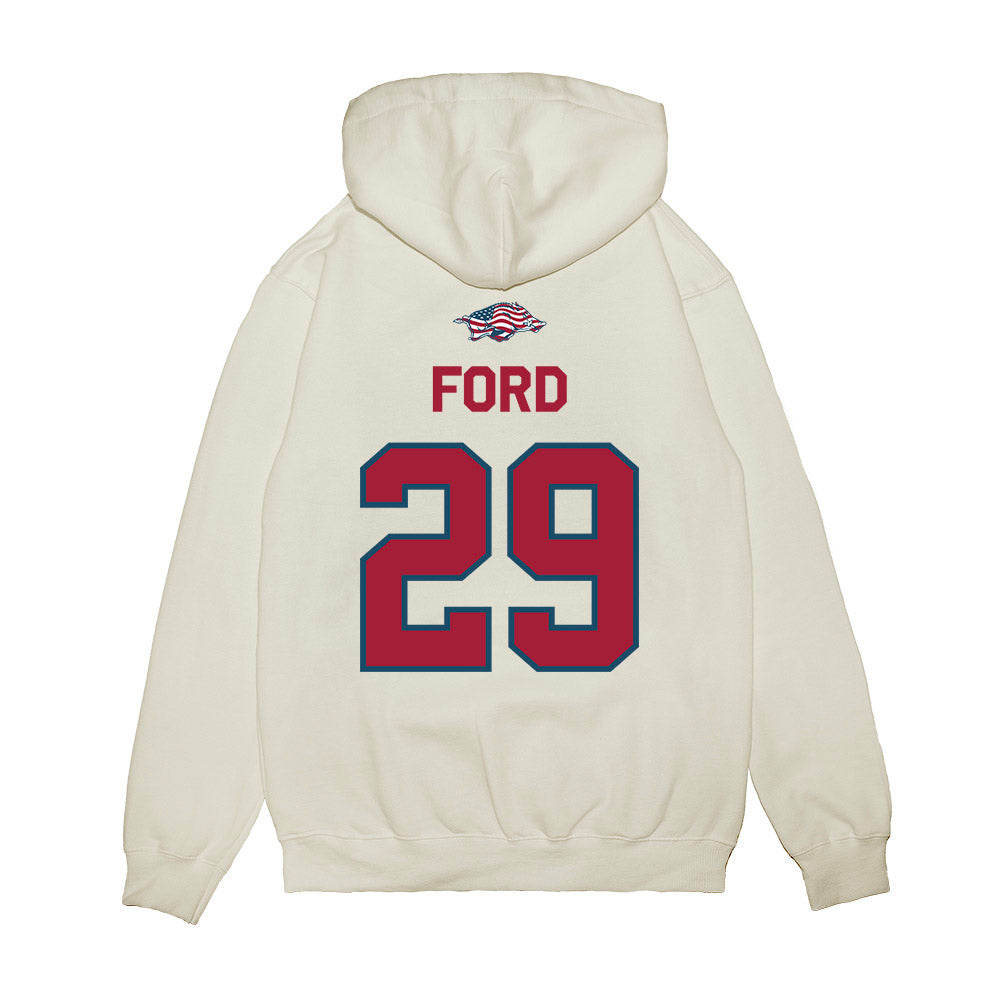 Arkansas - NCAA Football : Brandon Ford - Patriotic Collection Premium Hooded Sweatshirt-1