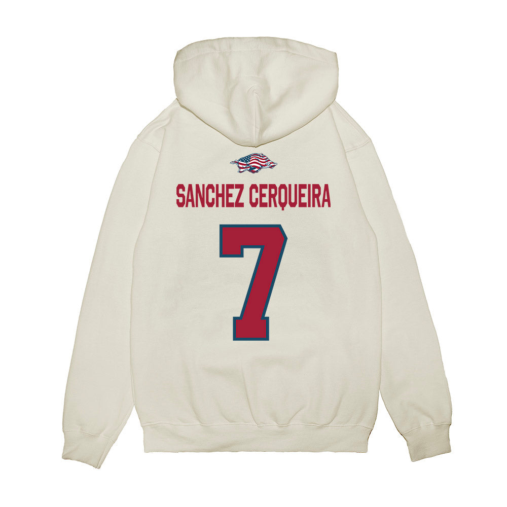 Arkansas - NCAA Women's Basketball : Cristina Sanchez Cerqueira - Patriotic Collection Premium Hooded Sweatshirt-1