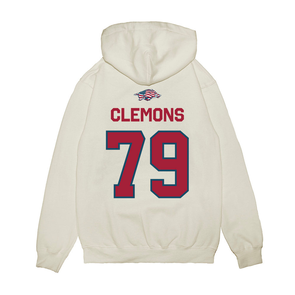 Arkansas - NCAA Football : Josiah Clemons - Patriotic Collection Premium Hooded Sweatshirt-1