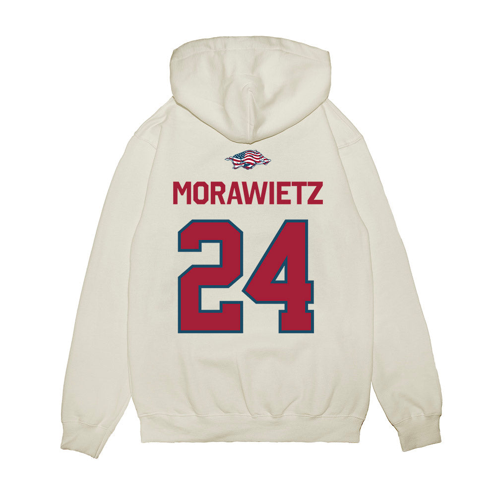 Arkansas - NCAA Women's Soccer : Kayla Morawietz - Patriotic Collection Premium Hooded Sweatshirt-1