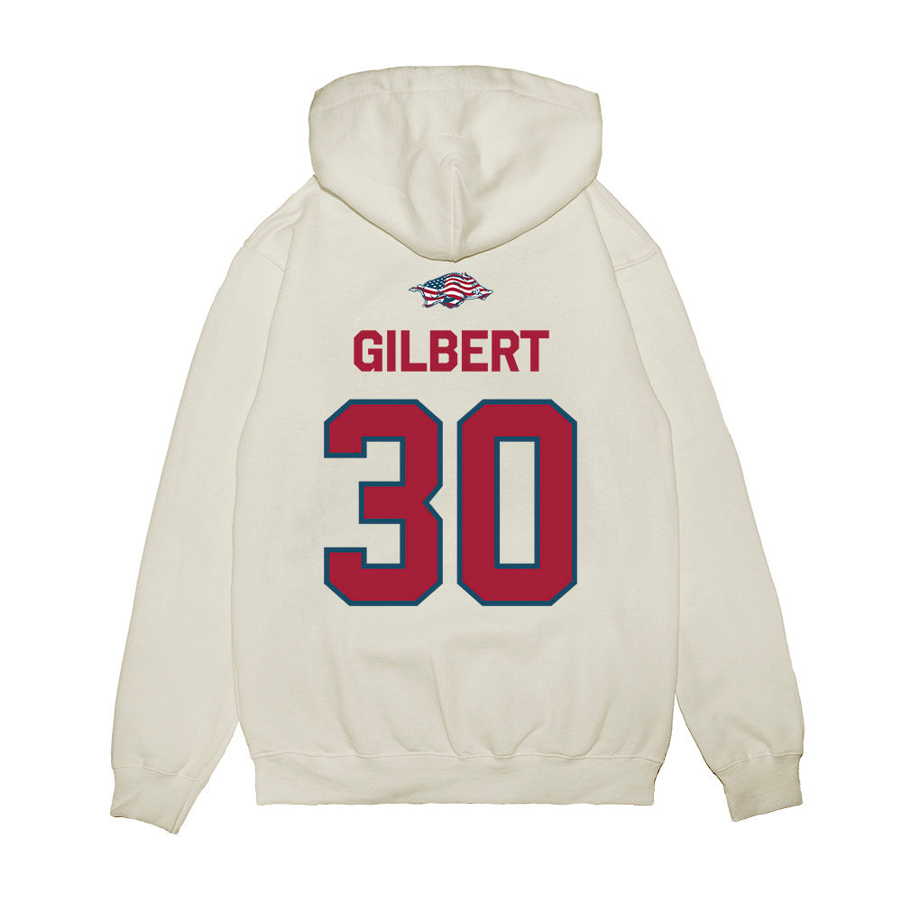 Arkansas - NCAA Football : Max Gilbert - Patriotic Collection Premium Hooded Sweatshirt-1