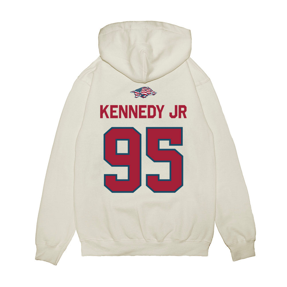 Arkansas - NCAA Football : Anthony Kennedy jr - Patriotic Collection Premium Hooded Sweatshirt-1