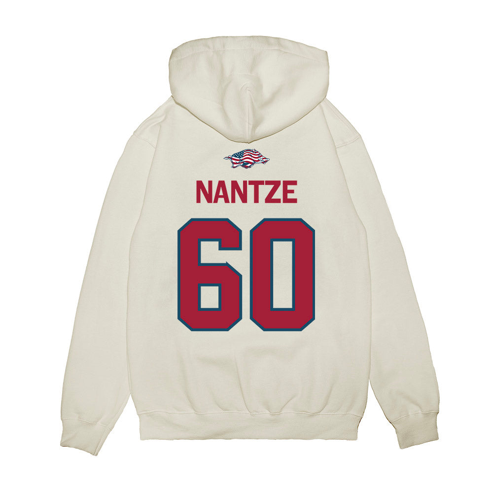 Arkansas - NCAA Football : Jonas Nantze - Patriotic Collection Premium Hooded Sweatshirt-1
