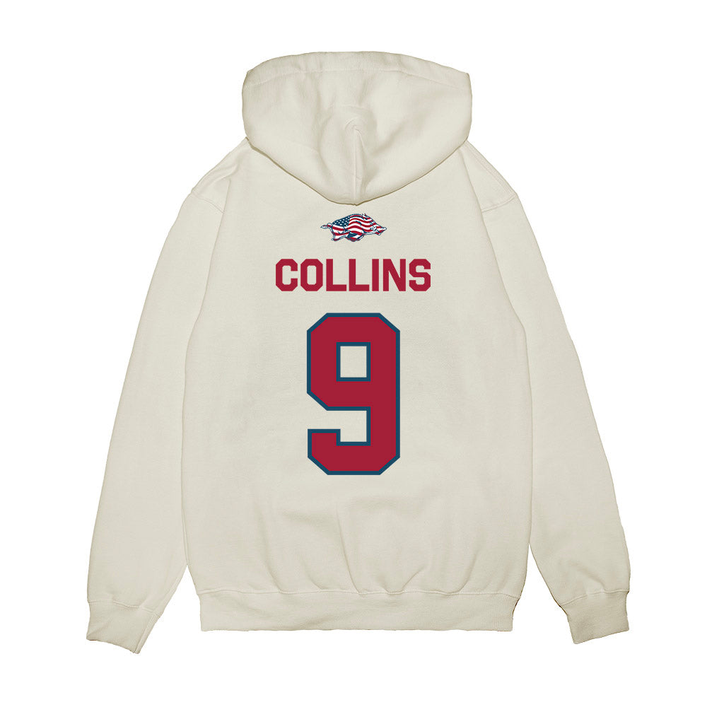 Arkansas - NCAA Football : Charleston Collins - Patriotic Collection Premium Hooded Sweatshirt-1