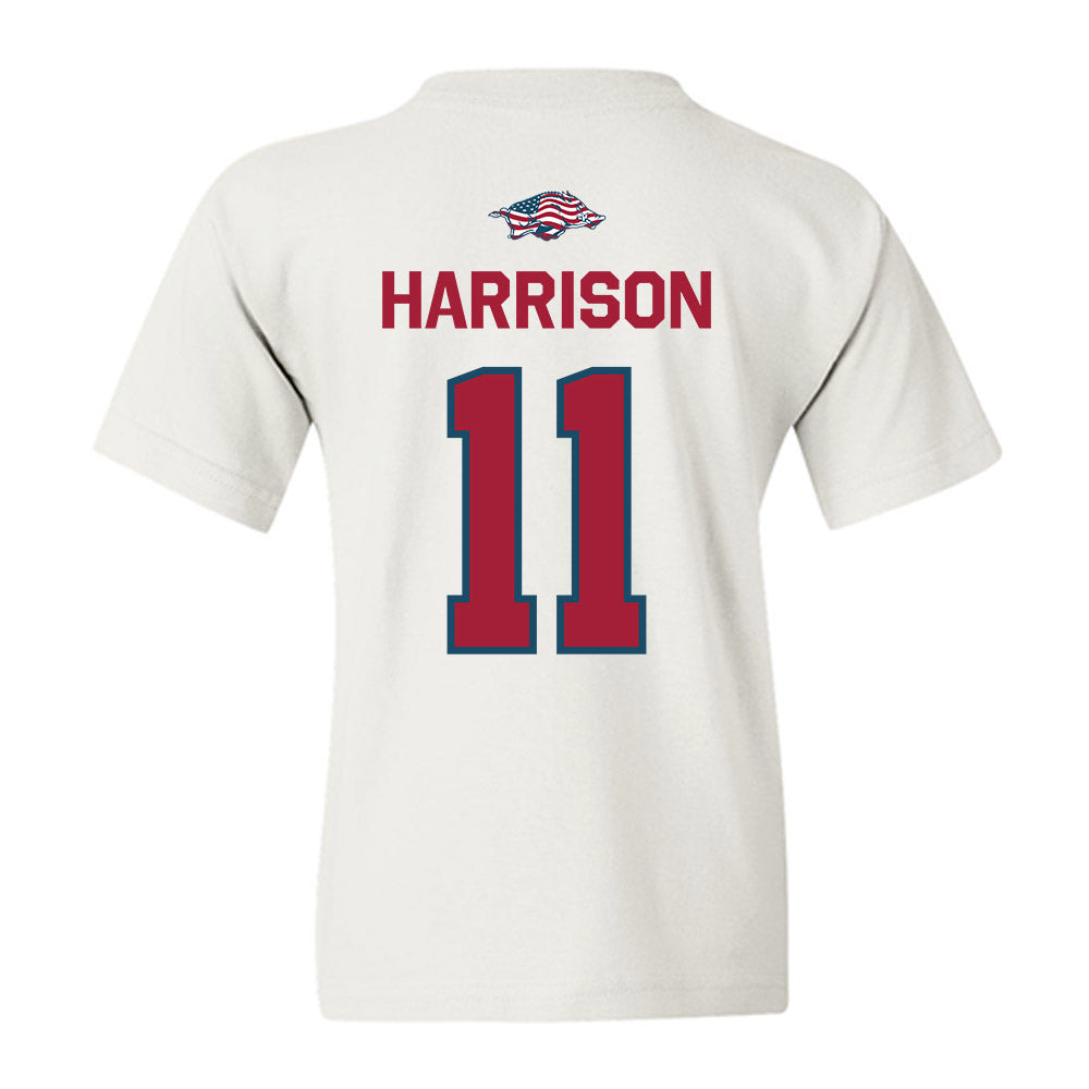 Arkansas - NCAA Football : Monte Harrison - Patriotic Collection Youth T-Shirt-1