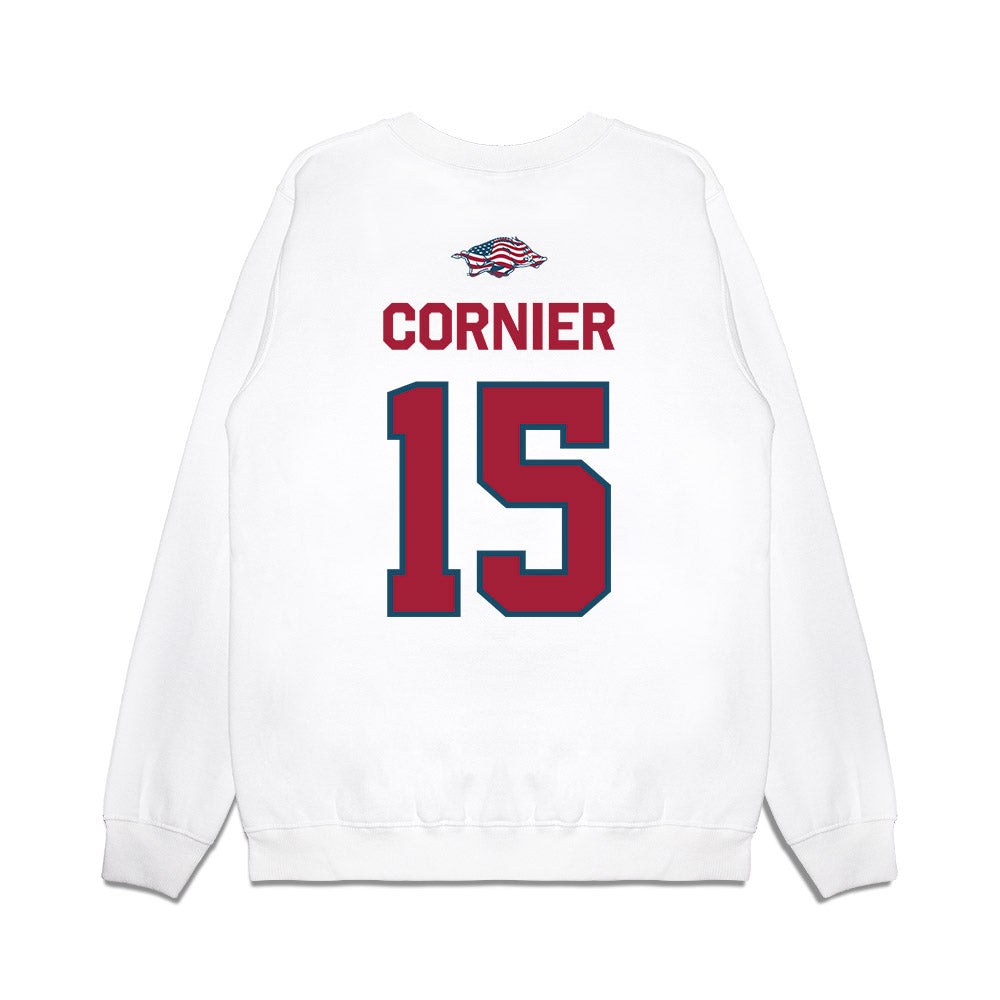 Arkansas - NCAA Women's Volleyball : Gaby Cornier - Patriotic Collection Premium Crewneck Sweatshirt-1